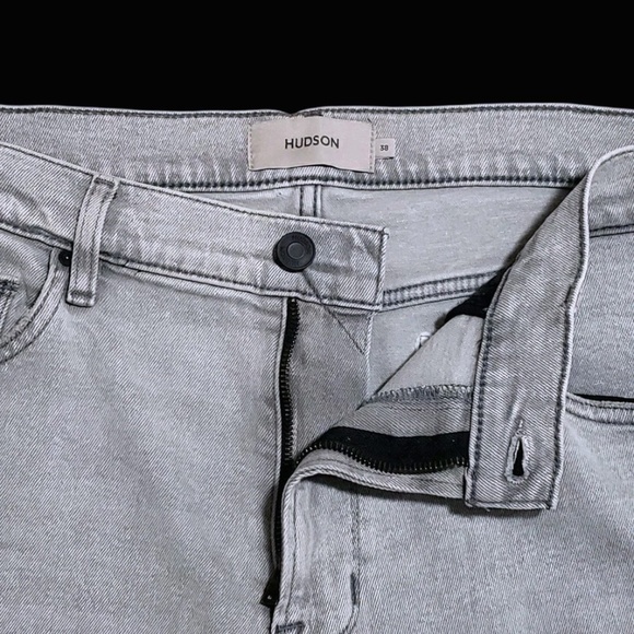 Hudson Zack Stretch 5- Pocket Gray 38x32 Skinny Jeans $255 - Picture 10 of 12